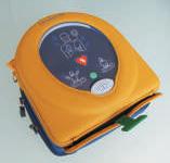 Do not open Pad-Pak tray or open defibrillation pads protective packaging until they are required in an emergency. Push the ON Button.