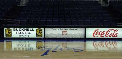 SOJKA PAVILION SIGNAGE OPPORTUNITIES One (1) 3 x 6 courtside table sign to be