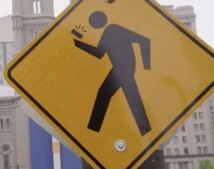 Literature Review Highlights: Pedestrian Distraction Distraction changes the way pedestrians walk, react and behave: Inattentional blindness Path