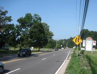 The lane merge sign just past the I-495 interchange