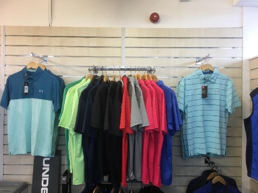 CLUB SHOP We have New Items in our Club Shop for the coming Season. Our New range of Greg Norman Logo clothing along with non logo d Under Armour clothing.