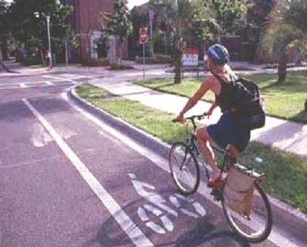 conditions at intersection Between Segments Bicycle and Pedestrian Level of