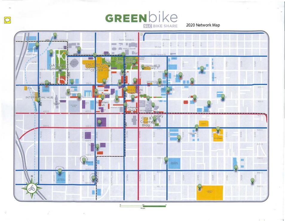 Salt Lake City Bike Share Program Project Type Bicycle 600 West to 900 East North Temple to 900