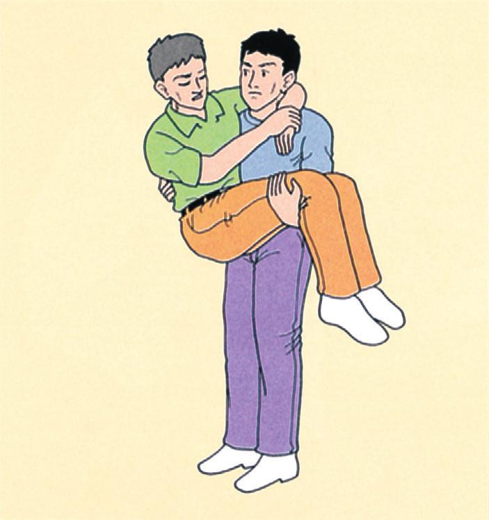 Carrying someone on your back Carrying someone across your chest There is also a