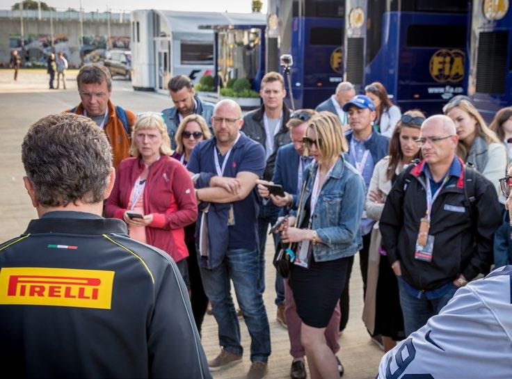 F1 PADDOCK TOUR & TRACK TOUR Experience the exclusivity of Paddock access during your complete Paddock tour including close up viewing of the FIA safety car with F1 officials, the Pirelli tire center