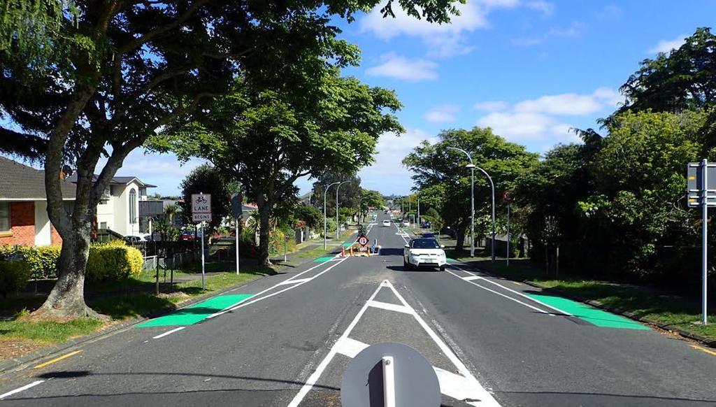 12 Auckland Cycling: An Investment Programme What Investment Looks Like Te Ara Mua, Future Streets Mangere has delivered improvements to six streets around the Mangere Town Centre including protected