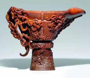 Section 2 - Art Carved rhino horn libation
