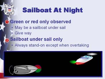 Remind all that a flashlight should be aboard all boats.