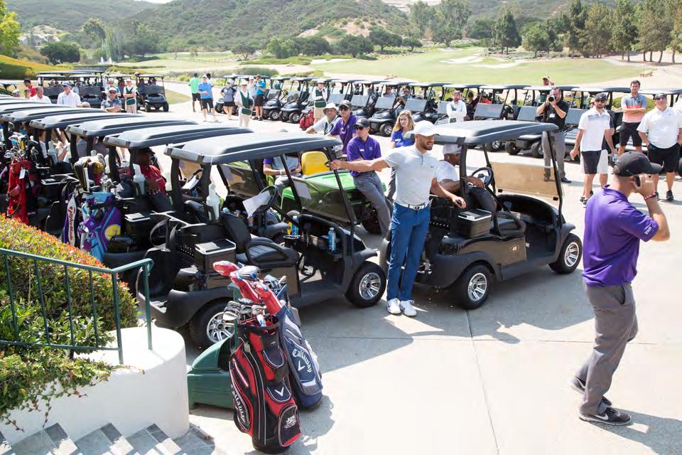 CELEBRITY GOLF TOURNAMENT ABOUT THE EVENT A shot-gun start sends a full course of foursomes on an entertaining journey through 18 holes of interactive golf.