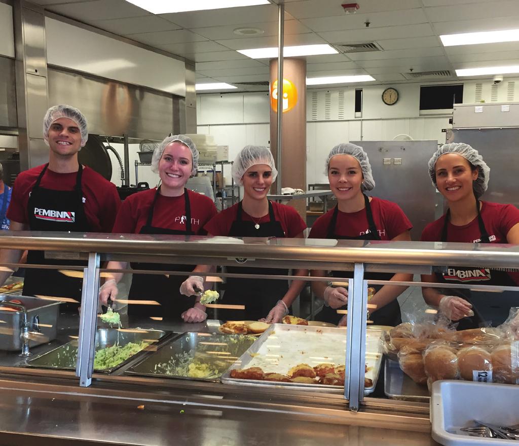 00 10% Pembina employees volunteer to serve lunch monthly at the Calgary Drop-In & Rehab Centre. $0.