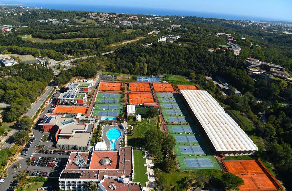 WITHIN THE HEART OF THE FRENCH RIVIERA THE IDEAL DESTINATION FOR ALL TENNIS FANS With more than 320 days of sunshine per year, the French Riviera is one of the most sought after destinations in the