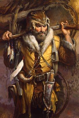 Chapter Two: John Colter, Trailblazer of the Fur Trade Figure 4. Artist s representation of Colter dressed in typical mountain man garb with his rifle and knife.