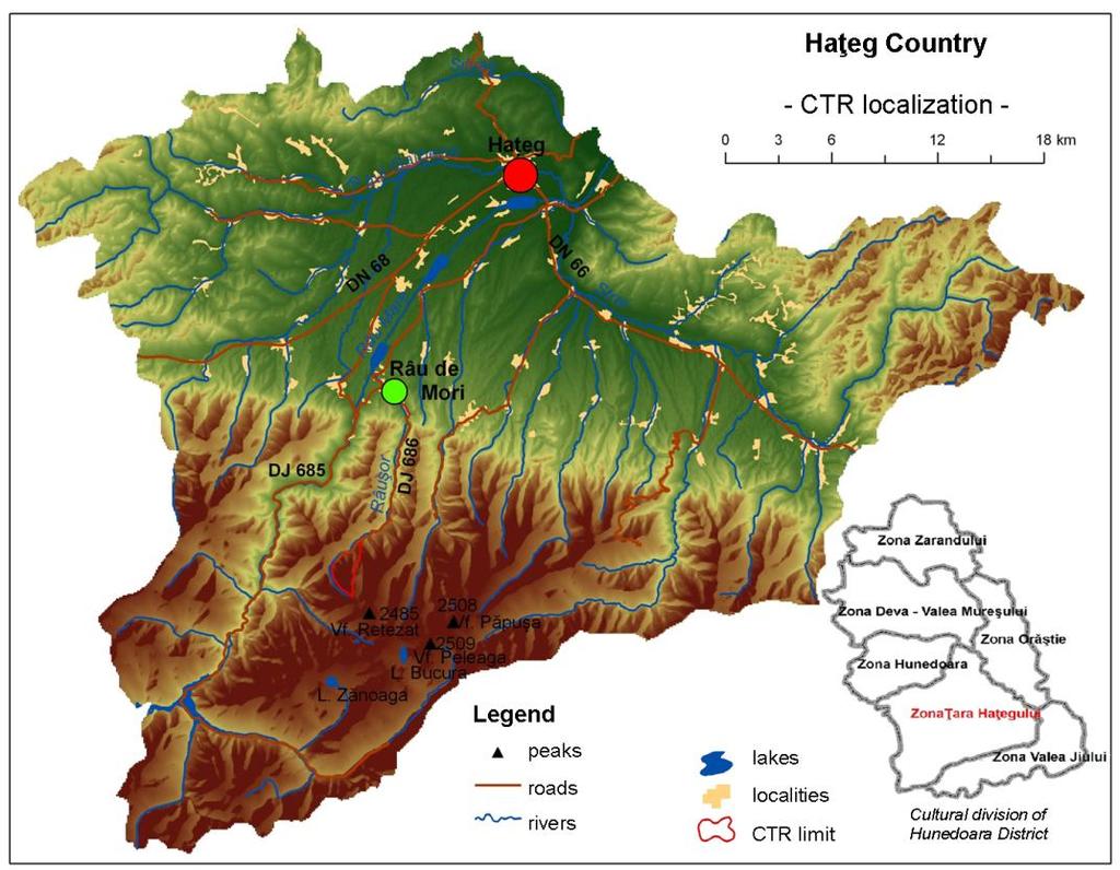 O. A. LUPULESCU area, Hunedoara and Valea Jiului) (Figure 1) which gives it a special status in the district, due to its localization in an important touristic area and also for its surroundings,