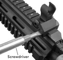 Ensure that the MR556A1 is unloaded before performing any adjustment to the sights.