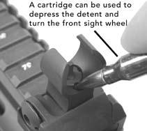 16 Rear sight Rear Sight folded (lowered) Front Sight adjustment ZEROING 1.