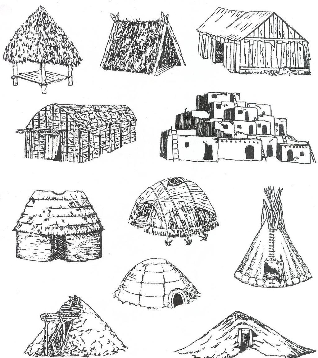 Native American Homes Worksheet Research some of the homes below and find out who made them and what part
