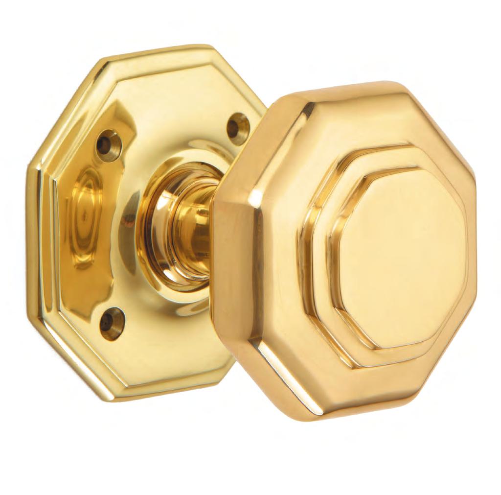 door fittings >> 2 knob furniture A solid and substantial solution for your doors Flat Octagonal Knob (56mm