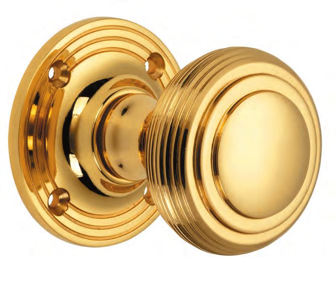 Stepped Cushion Knob (54mm dia Knob) 6347ST 6347STR Mortice on 60mm Face Fixed Rose Rim Version