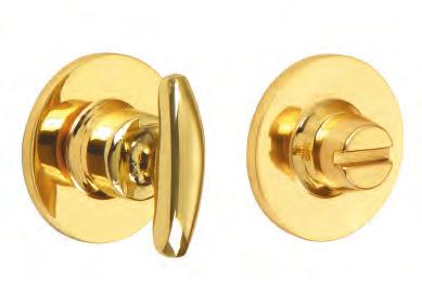 door fittings >> 5 bathroom turn & release Capture the feeling of quality with smooth the lines of this product 2235 Curved Turn and Release on Plain Covered Rose 35mm dia Rose 2237 Curved Turn and
