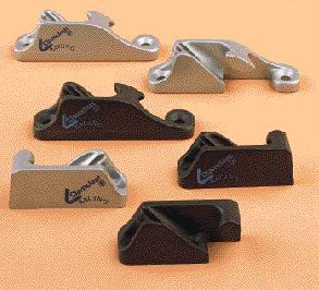 Several of the cleats have been designed with a groove in the base enabling them to be fitted to both flat and curved surfaces. Clamcleat rope cleats are not suitable for metal ropes.