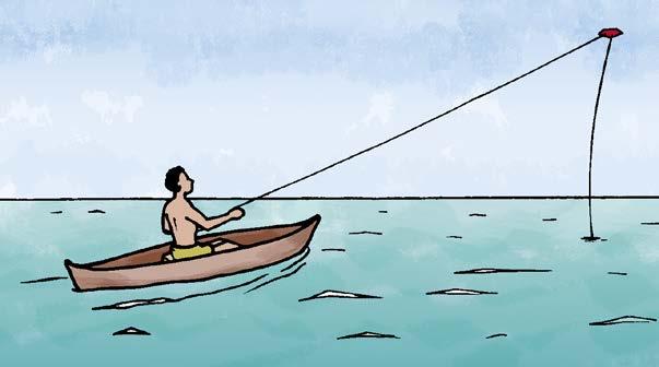 Unusual Uses for Kites Fishing: Fish like to chase things in the water.
