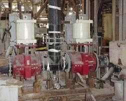 8-inch air-actuated pinch valves handling lime slurry in a power plant application. Pinch valves also address abrasion concerns. When dealing with abrasive flows, there are two options.