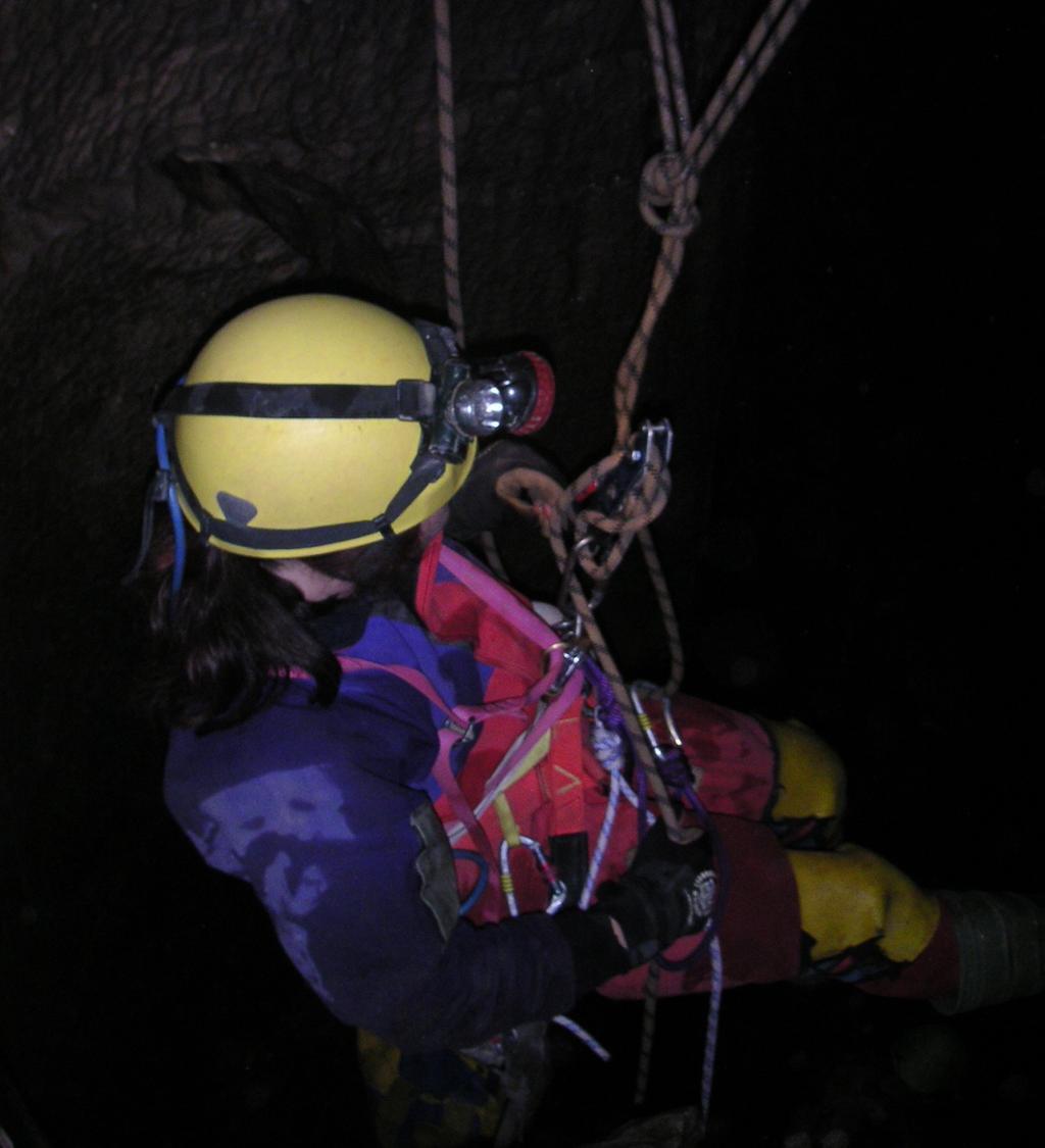 Descending Past A Rebelay Abseil until you are level with the rebelay knot - DON'T abseil past it!