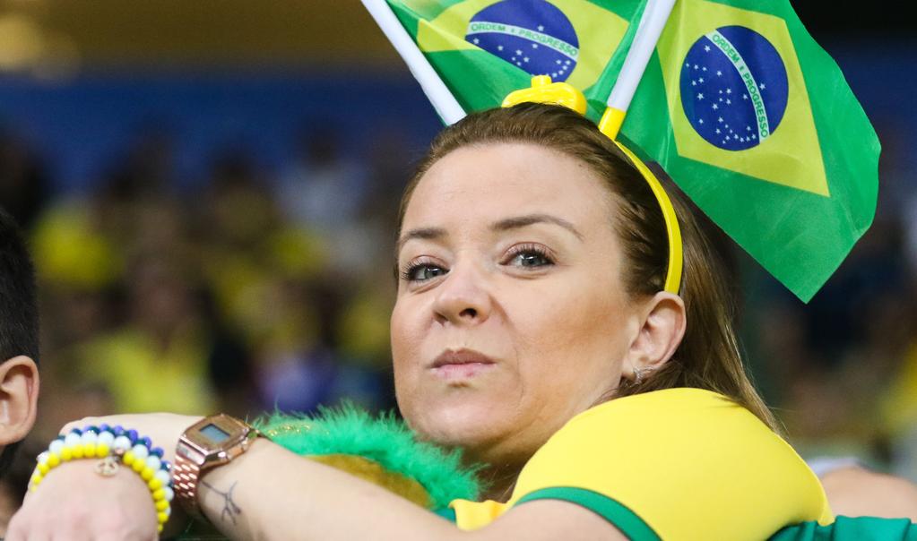 Brazil fan at the Brazil v. Chile 2018 FIFA World Cup Qualifier at Allianz Parque Stadium on October 10, 2017 in Sao Paulo, Brazil.