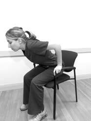 + Try to keep knees level with hips when sitting use a step stool or pillow if needed.