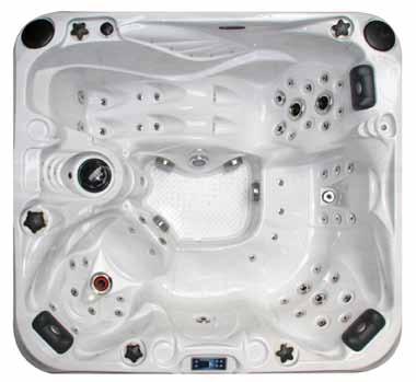 with an MP3 system complete with integral speakers mounted in the spa shell.