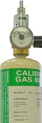 13.0 Spares and Accessories Pro 4 Warn Analyzer 13.1. Calibration Equipment Calibration requires certified calibration gas to be free of any moisture and delivered at a specific flow rate and pressure.