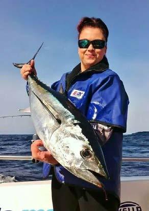 Quality rods, reels and tackle are required when chasing tuna. Gear of choice when trying to switch blue fin is big spin reels.