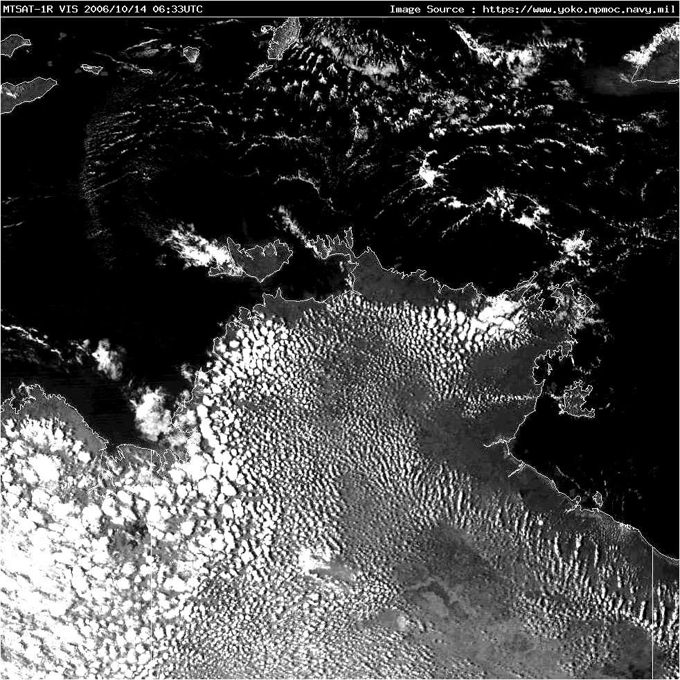 32 Australian Meteorological and Oceanographic Journal 60:1 March 2010 Fig. 7 Meteosat visible image at 1603 CST, 14 October 2006. Fig. 8 Water-vapour mixing ratio at 2 m at Darwin on 5 November.