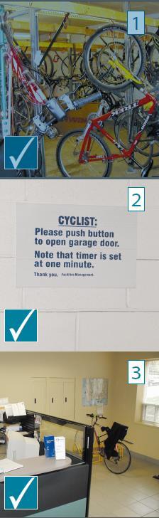 Types of Long-term Parking Indoor Cyclists usually prefer indoor parking. It offers weather protection and a high level of security against walk-by theft. Types of Indoor Parking 1.
