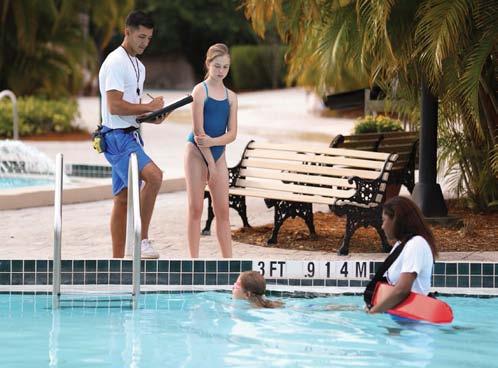 A lifeguard is also responsible for other tasks, which are secondary responsibilities. Secondary responsibilities must never interfere with patron surveillance.