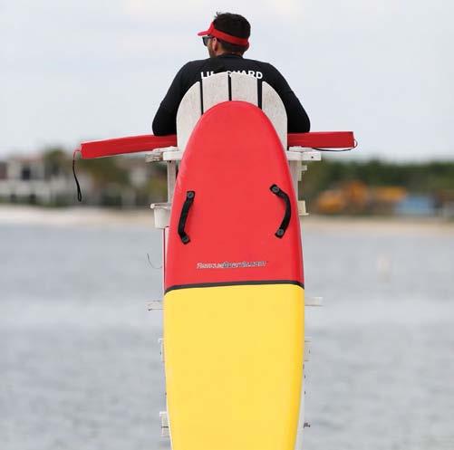 If the facility uses a rescue board, learn how to carry the board effectively, paddle quickly and maneuver the board in all conditions.