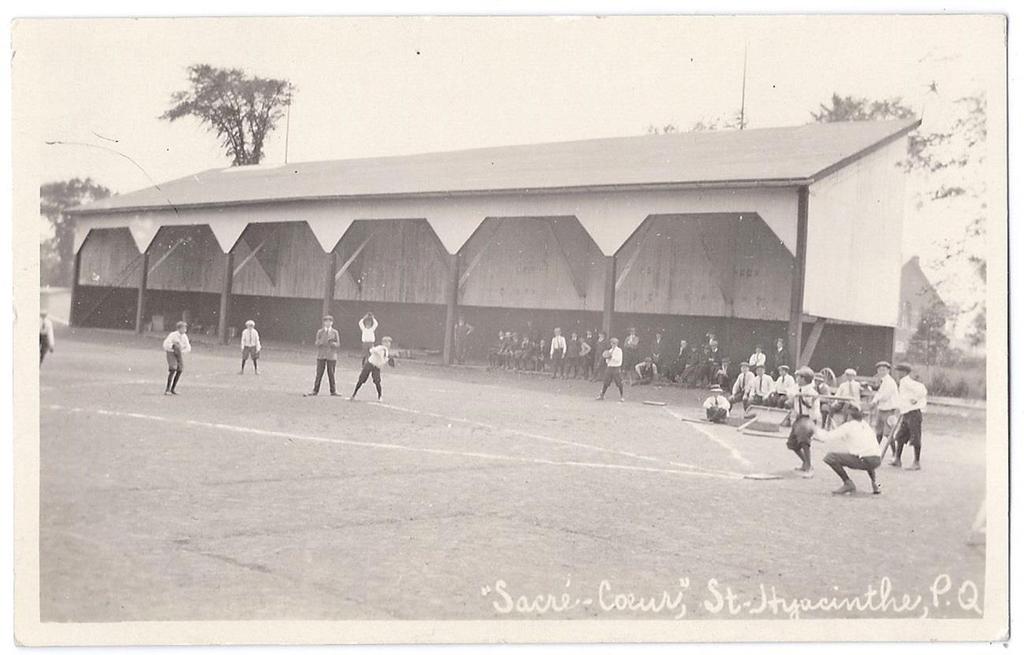 Item 249-16 Baseball c1910, Baseball game in Sacre-Coeur College, St. Hyacinthe Que.