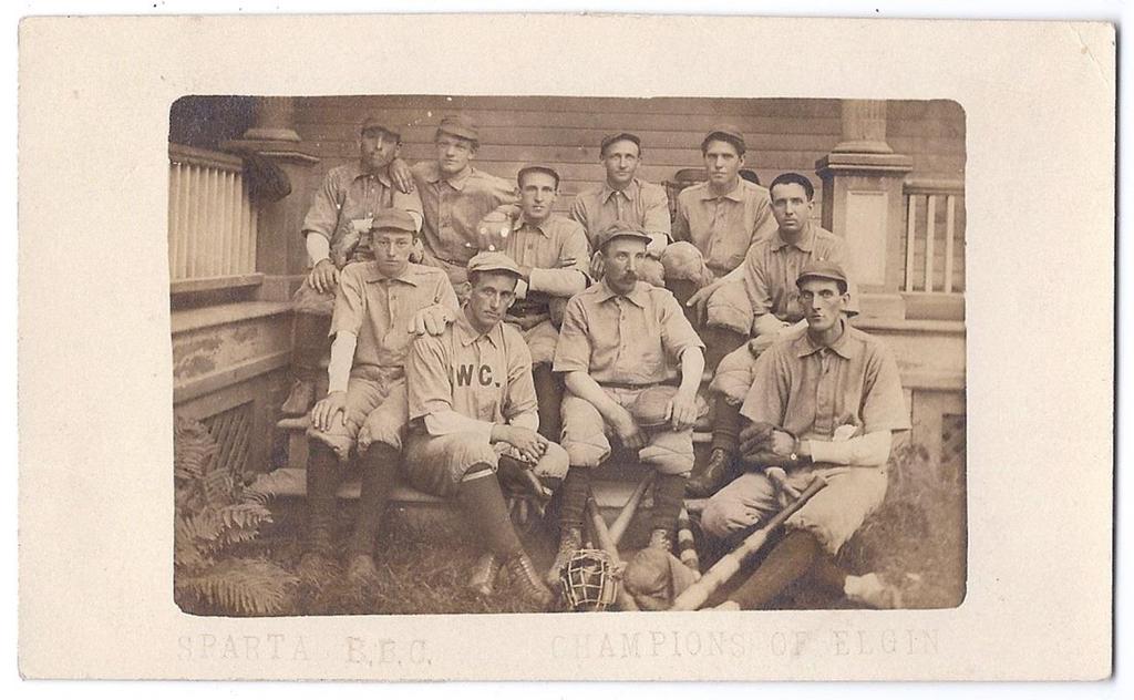 Item 249-18 Baseball c1910, Sparta Ont baseball team RPPC