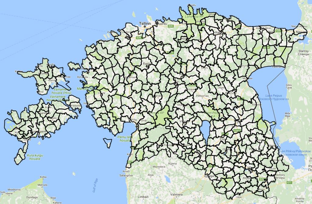 327 hunting districts in Estonia - Hunting clubs have agreement with state to use hunting district for 10