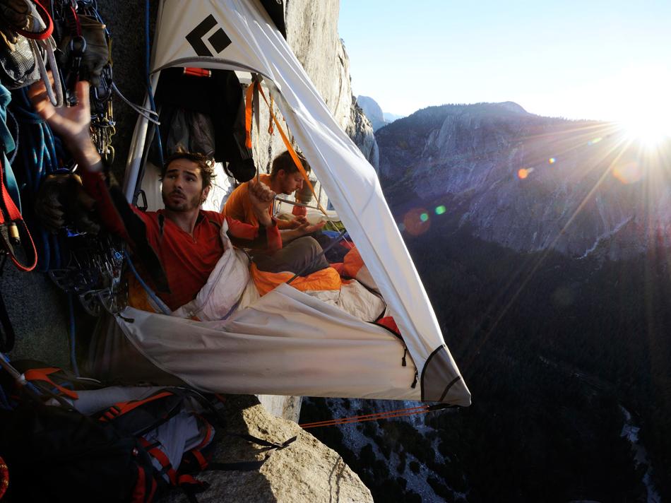 What is the New Age of Exploration? Yosemite Climbers camp in a portaledge 1,500 feet in the air.