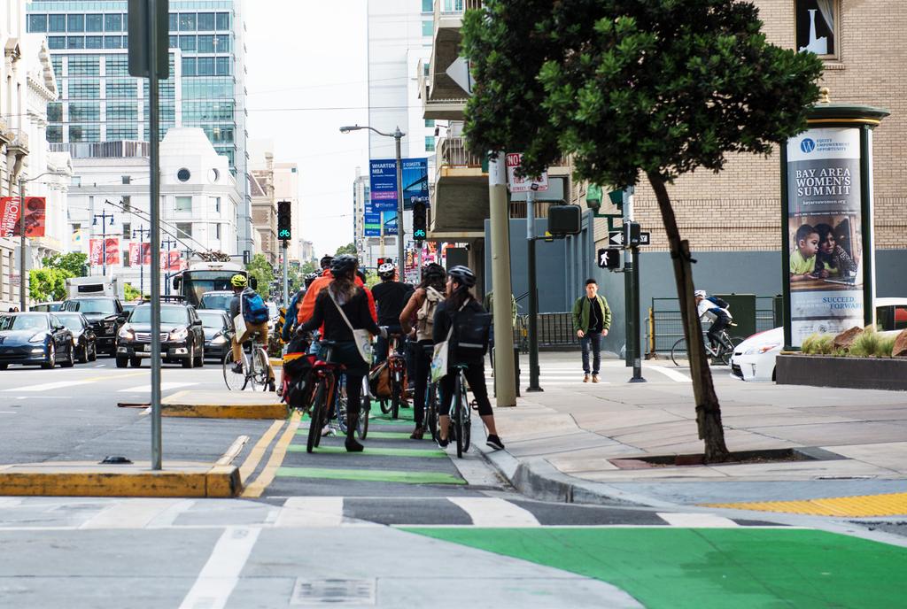 BUILDING BETTER BIKEWAYS FOR EVERYONE Bike Lane Designs Have Evolved San Francisco has come a long way since its first bike lane was painted on Lake Street in 1971.