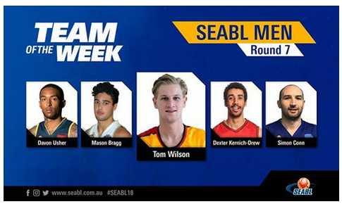 In late breaking news just through from SEABL, we can alter that figure of three consecutive Team of the Week listings to four, as Mason has clocked up the award for the third time this year with his