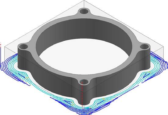 Engage Type None When Engage Type: None is chosen, VoluMill will only machine areas of the part that the tool can enter