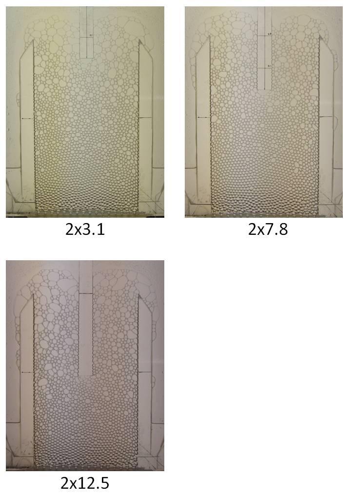 Chapter 3: Experimental Method with Foam Columns Figure 3-19: Images of the small overflowing foam column