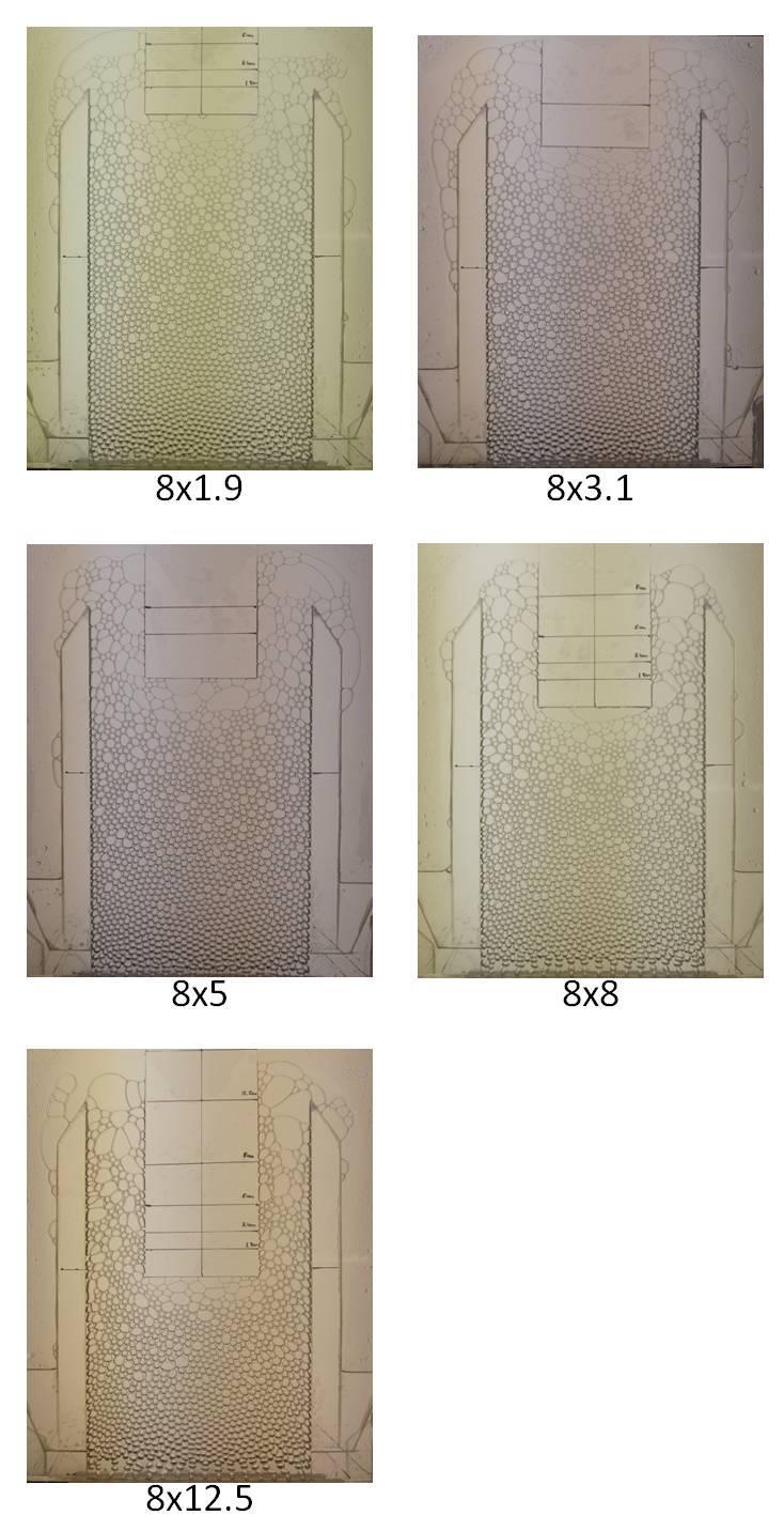 Chapter 3: Experimental Method with Foam Columns Figure 3-21: Images of the small overflowing foam column