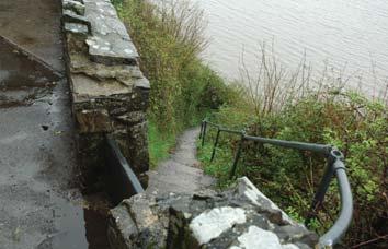 Go over the stile by the Writing Shed and down towards the estuary At the bottom of the steps you need to cross some uneven rocks to get to a main path.