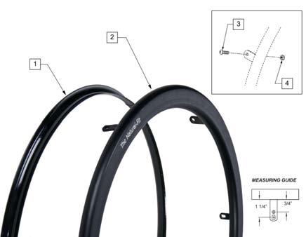 (03/2011) NATURAL FIT (TAB MOUNT) Note: Tab Mount Hand Rims are utilized with Spinergy & Toplino Wheels.