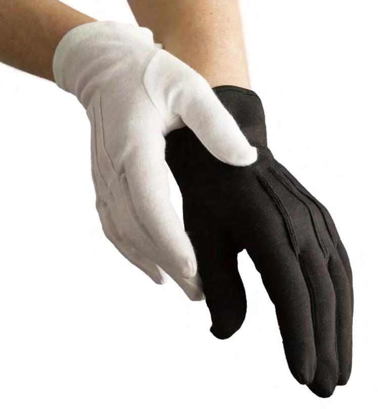Sure Grip Gloves Cotton with rubberized, non-slip dots on the palms give extra grip for rifles, flags or