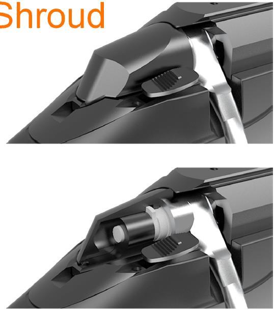 BOLT SHROUD T3x introduces a casted metallic bolt shroud Metallic bolt shroud will cover and shield the rear of bolt body and firing pin Metallic bolt shroud