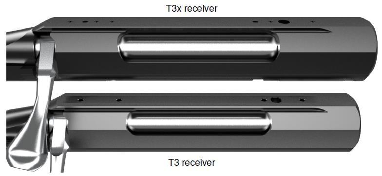 EJECTION PORT T3x ejection port has been slightly redesigned and widened for both improved performance and looks New design will improve ease of ejection